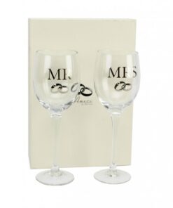 Set pahare de vin Mr si Mrs.