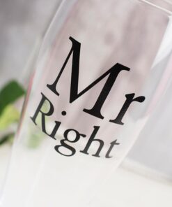 Set pahare pentru miri Mr Right si Mrs Always Right