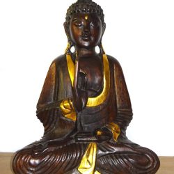 Statueta Buddha lemn auriu