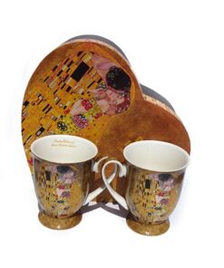 Cani de cafea pentru miri cuplu aniversare Klimt