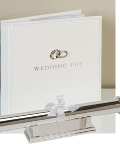 Album suport pentru certificat de nunta argintat simplu
