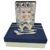 Album dintisor mot tacamuri argintate pentru bebelusi fetita sau baietel, din colectia de cadouri placate Juliana.