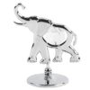Elefant cu cristal alb Swarovski, figurina argintie, cadou cu simbol de noroc, protectie si bogatie pentru cei dragi.
