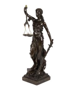 Zeita Dreptatii si Justitiei din bronz antichizat