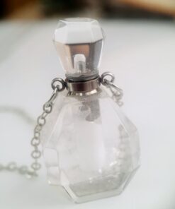 Sticluta de parfum cristal de stanca, pandantiv