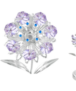 Floare placata cu cristale