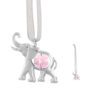amuleta elefant cu cristal roz