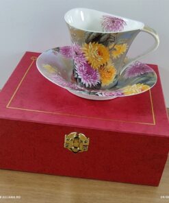 Ceasca de Cafea din Portelan cu Farfurioara Florala