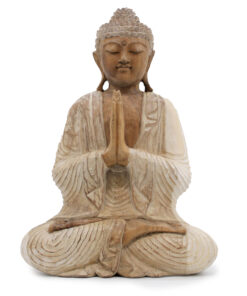 Buddha - Statueta Din Lemn Masiv Sculptat