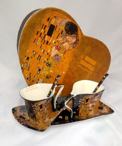 Cesti Portelan Cafea Farfurioare Triughiulare - Gustave Klimt