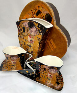 Vaza si Cesti Cafea Farfurioare Triughiulare - Gustave Klimt