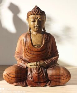 Statueta Buddha Lemn Roscat