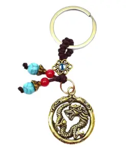 Amuleta cu dragon si nod mistic