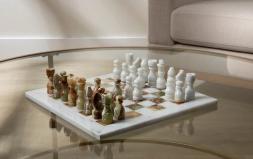 tablă de șah din onix natural